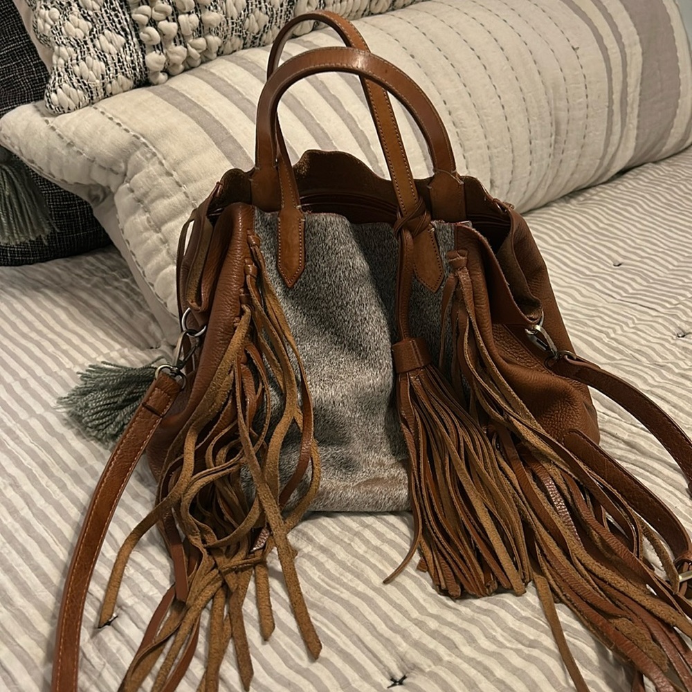 ALA Pilar leather/cowhide purse